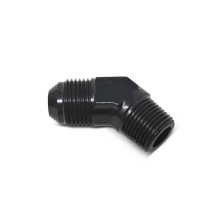 -4 AN Male to 1/8" NPT 45 Degree Elbow Fitting - Black