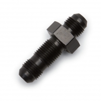 -6 AN Male Straight Bulkhead Union Adapter Fitting - Black