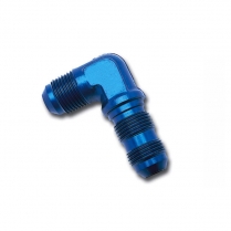 -3 AN Male to -3 AN Male 90 Degree Bulkhead Fitting - Blue