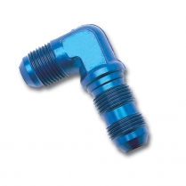 -8 AN Male to -8 AN Male 90 Degree Bulkhead Fitting - Blue