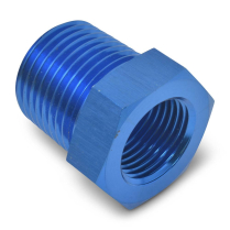1/4" NPT Male to 1/8" NPT FM Reducer Bushing Fitting - Blue