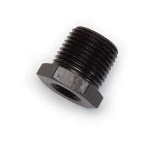 1/2" NPT Male to 3/8" NPT FM Reducer Bushing Fitting - Black
