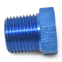 1/2" NPT Male to 1/4" NPT FM Reducer Bushing Fitting - Blue