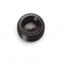 1/4" NPT Aluminum Allen Socket Plugs Pack of 2 - Black