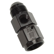 -8 AN Male to Female 1/8 NPT Straight Fitting - Black
