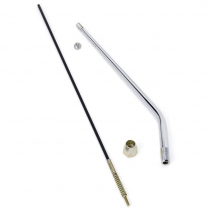 Lokar Thread On Single Bend Shifter Stick - 16" Chrome