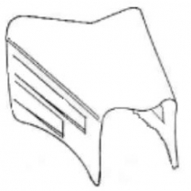 1934 Ford 3-Peice Hood- Plain Top & 2 Scoop Sides w/o Cutout