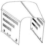 1933-34 Ford Pickup 4-Peice Hood - Plain Top & 3 Row Sides