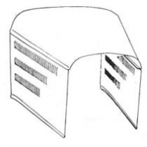 1933-34 Ford Pickup 3-Peice Hood - Plain Top & 3 Row Sides