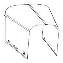 1933-34 Ford Pickup 4-Peice Hood - Plain Top & Plain Sides