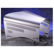 1935-36 Ford Pickup 4-Peice Hood - Plain Tops & 3 Row Sides