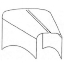 1935-36 Plymouth 3-Peice Hood - Plain Top & Sides - Specify