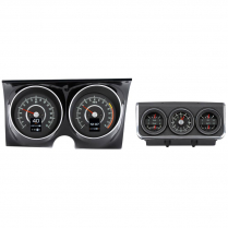 1967 Camaro & Firebird RTX w/Console Gauge Kit Black
