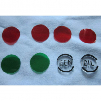 1957 Chevy Gen & Oil Dash Color Inserts Indicator Lenses