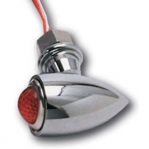 Mini Bullet Chrome Bright Lights - Red