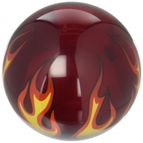 Lokar 2-1/4" Shifter Knob - Transparent Red Flamed