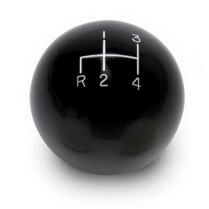 Lokar Shifter Knob 4-Speed - Black- Reverse Up Left