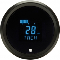 Solarix 3-3/8" Tachometer - Black/Blue