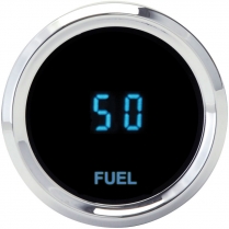 Solarix 2-1/16" Fuel Level 0-99% or 0-39.6 Gal - Chrome/Blue