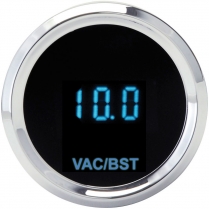 Solarix 2-1/16" Vacuum/Boost Gauge - Chrome/Blue