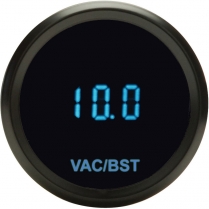 Solarix 2-1/16" Vacuum/Boost Gauge - Black/Blue