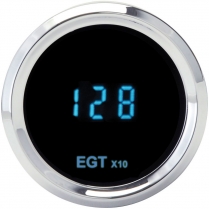 Solarix 2-1/16" Exhaust Gas Temp Gauge 0-1600 - Chrome/Blue