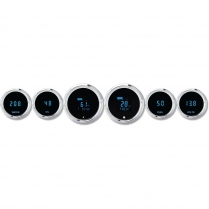 Solarix SLX 6 Gauge Kit - Chrome/Blue