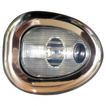 Single Push Activated Dome Light - Polished Finish