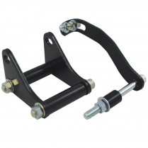 Chevy SB Saginaw Power Steering Bracket in Black Steel