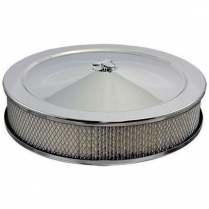 Round High Dome 14" x 3" Air Cleaner - Chrome
