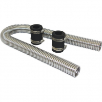 36" Radiator Hose Kit with Rubber Ends & Stainless Hose