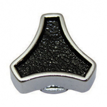 Spinner Air Cleaner 1/4" Wing Nut - Black & Chrome