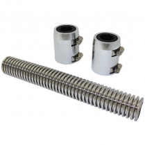 12" Radiator Hose Kit with Polished Ends & Stainless Hose