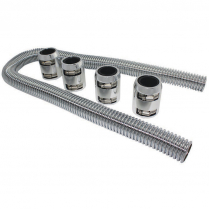 48" Radiator Hose Kit with Polished Ends & Stainless Hose