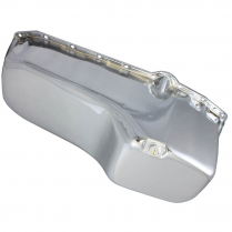 Chevy SB 283-350 1955-79 Oil Pan for LH Dipstick - Chrome
