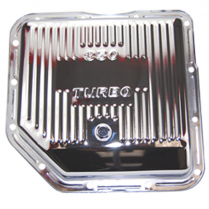 GM Turbo 350 Finned Extra Deep Transmission Pan - Chrome