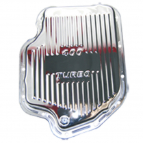 GM Turbo 400 Finned Stock Deep Transmission Pan - Chrome
