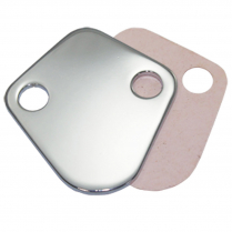 Chevy BB Fuel Pump Block Off Plate - Chrome