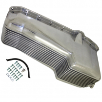 Chevy SB 283-350 1955-78 Finned Oil Pan - Polished Alum