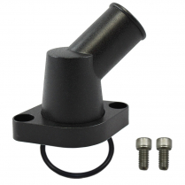 45 Degree Swivel Water Neck with O-Ring - Black Aluminum