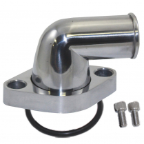 90 Degree Swivel Water Neck with O-Ring - Polished Aluminum