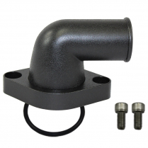 90 Degree Swivel Water Neck with O-Ring - Black Aluminum