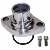 Chevy Straight Up Water Neck with O-Ring - Polished Aluminum