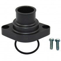 Chevy Straight Up Water Neck with O-Ring - Black Aluminum