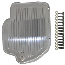 GM Turbo 400 Finned Transmission Pan - Polished Aluminum