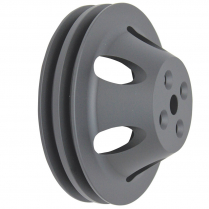 Chevy BB SWP 2 Groove Water Pump Pulley - Black Aluminum