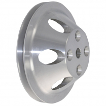 Chevy SB LWP 1 Groove Water Pump Pulley - Satin Aluminum