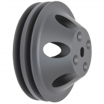 Chevy SB LWP 2 Groove Water Pump Pulley - Black Aluminum