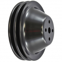 Chevy SB SWP 2 Groove Water Pump Pulley - Black Steel