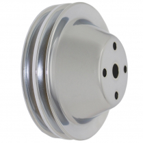 Chevy SB LWP 2 Groove Water Pump Pulley - Chromed Steel